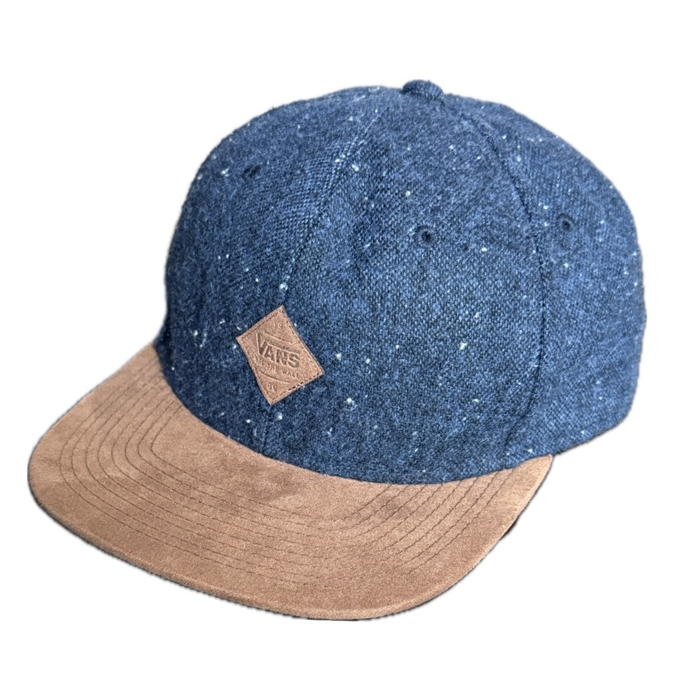 🧢🛹 VANS Wool Blend Suede Strapback Cap | Navy‎ Tweed Heritage Off The Wall OTW